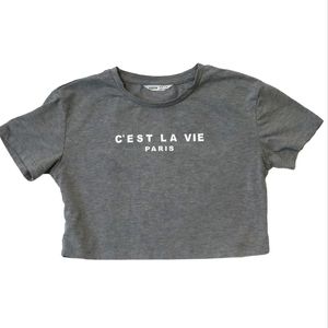 Girls' cropped C'est La Vie Shirt